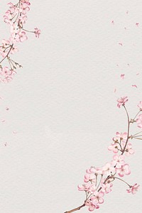 Blank pink floral card illustration