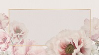 Blank pink floral banner design