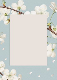 Blooming white floral frame design