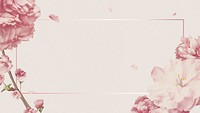 Blank pink floral banner design