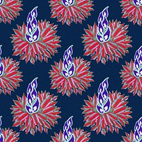 Art deco background, seamless floral pattern design psd