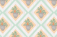 Vintage flower background, colorful art deco design psd