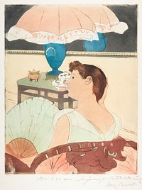 The Lamp (1890–1891) print in high resolution by Mary Cassatt. Original from The MET Museum. Digitally enhanced by rawpixel.