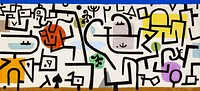 Paul Klee's Rich Port (a travel picture, 1938) painting in high resolution. Original from the Kunstmuseum Basel Museum. Digitally enhanced by rawpixel.