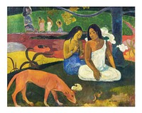 Paul Gauguin art print, famous women painting Arearea wall art decor