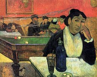 Paul Gauguin's Night caf&eacute;, Arles (1888) famous painting. Original from Wikimedia Commons. Digitally enhanced by rawpixel.