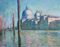 Claude Monet's Le Grand Canal (1908) famous painting. Original from Wikimedia Commons. Digitally enhanced by rawpixel.