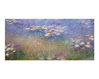 Claude Monet art print, famous painting Water Lilies wall art decor