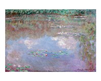 Claude Monet art print, famous painting Water Lilies wall art decor