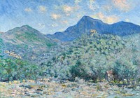 Claude Monet's Valle Buona, Near Bordighera (1884) famous painting. Original from the Dallas Museum of Art. Digitally enhanced by rawpixel.