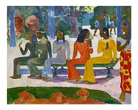 Paul Gauguin art print, famous painting Ta matete wall art decor