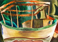 Arthur Dove's Fishboat (1930) famous painting. Original from the MET Museum. Digitally enhanced by rawpixel.