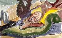 Arthur Dove's Beach (1940) famous painting. Original from Yale University Art Gallery. Digitally enhanced by rawpixel.