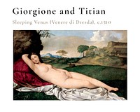 Giorgione and Titian art print, vintage sleeping Venus poster