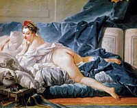 Francois Boucher's Brown Odalisque (1745) famous painting. Original from Wikimedia Commons. Digitally enhanced by rawpixel.