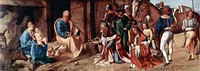 Giorgione's The Adoration of the Kings (1506–1507) famous painting. Original from Wikimedia Commons. Digitally enhanced by rawpixel.