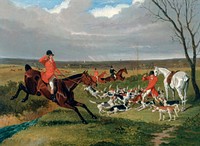 The Suffolk Hunt : The Death (1833) painting in high resolution by John Frederick Herring. Original from Yale University Art Gallery. Digitally enhanced by rawpixel.