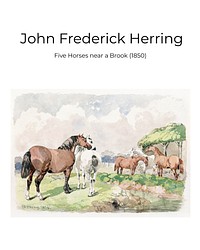 John Frederick Herring art print, vintage horses illustration