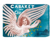 Willette art print, vintage Cabaret du Ciel poster