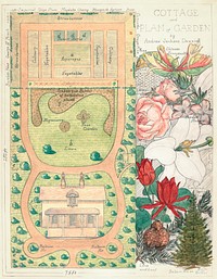 Ground Plan for Cottage (1936) by Virginia Richards. Original from The National Gallery of Art. Digitally enhanced by rawpixel.
