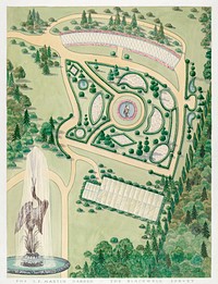 Isaace P. Martin Garden (1936) by William Merklin, Gilbert Sackerman and Tabea Hosier. Original from The National Gallery of Art. Digitally enhanced by rawpixel.