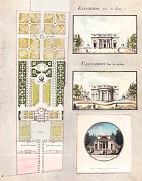 Project for the House and Gardens of Mlle. Guimard (1768&ndash;1770) by Jean Testard &amp; Charles-Philippe Campion de Tersan. Original from The National Gallery of Art. Digitally enhanced by rawpixel.
