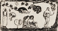 Women, Animals, and Foliage, from the Suite of Late Wood-Block Prints (ca. 1898&ndash;1899) by Paul Gauguin. Original from The Art Institute of Chicago. Digitally enhanced by rawpixel.