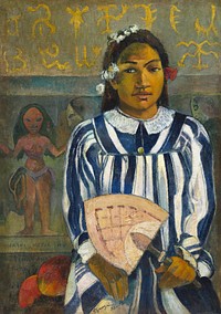 Tehamana Has Many Parents or The Ancestors of Tehamana (Merahi metua no Tehamana) (1893) by Paul Gauguin. Original from The Art Institute of Chicago. Digitally enhanced by rawpixel.