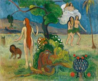 Paradise Lost (1848-1903) by <a href="https://www.rawpixel.com/search/paul%20gauguin?sort=curated&amp;type=all&amp;page=1">Paul Gauguin</a>. Original from The Yale University Art Gallery. Digitally enhanced by rawpixel.