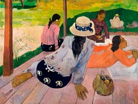 The Siesta (ca. 1892&ndash;94) by <a href="https://www.rawpixel.com/search/paul%20gauguin?sort=curated&amp;type=all&amp;page=1">Paul Gauguin</a>. Original from The MET Museum. Digitally enhanced by rawpixel.