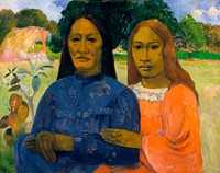 Two Women (ca. 1901&ndash;1902) by <a href="https://www.rawpixel.com/search/paul%20gauguin?sort=curated&amp;type=all&amp;page=1">Paul Gauguin</a>. Original from The MET Museum. Digitally enhanced by rawpixel.