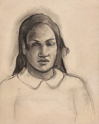 Portrait of Tehamana (ca. 1891&ndash;1893) by <a href="https://www.rawpixel.com/search/paul%20gauguin?sort=curated&amp;type=all&amp;page=1">Paul Gauguin</a>. Original from The Art Institute of Chicago. Digitally enhanced by rawpixel.