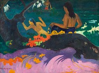 By the Sea (Fatata te Miti) 1892 by Paul Gauguin. Original from The National Gallery of Art. Digitally enhanced by rawpixel.