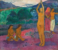 The Invocation (1903) by <a href="https://www.rawpixel.com/search/paul%20gauguin?sort=curated&amp;type=all&amp;page=1">Paul Gauguin</a>. Original from The National Gallery of Art. Digitally enhanced by rawpixel.