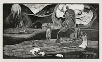 Offerings of Gratitude (Maruru), from the Noa Noa Suite (1921) by <a href="https://www.rawpixel.com/search/paul%20gauguin?sort=curated&amp;type=all&amp;page=1">Paul Gauguin</a>. Original from The Art Institute of Chicago. Digitally enhanced by rawpixel.