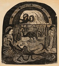 The God (Te atua), from the Suite of Late Wood-Block Prints (ca. 1898&ndash;1899) by <a href="https://www.rawpixel.com/search/paul%20gauguin?sort=curated&amp;type=all&amp;page=1">Paul Gauguin</a>. Original from The Art Institute of Chicago. Digitally enhanced by rawpixel.