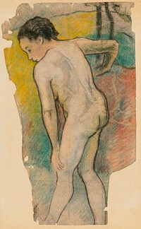 Breton Bather (ca. 1886&ndash;1887) by Paul Gauguin. Original from The Art Institute of Chicago. Digitally enhanced by rawpixel.