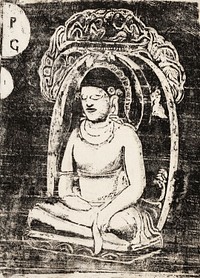 Buddha, from the Suite of Late Wood-Block Prints (ca. 1898&ndash;1899) by <a href="https://www.rawpixel.com/search/paul%20gauguin?sort=curated&amp;type=all&amp;page=1">Paul Gauguin</a>. Original from The Art Institute of Chicago. Digitally enhanced by rawpixel.