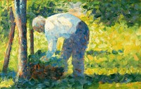 The Gardener (ca. 1882&ndash;1883) by <a href="https://www.rawpixel.com/search/Georges%20Seurat?sort=curated&amp;type=all&amp;page=1">Georges Seurat</a>. Original from The MET Museum. Digitally enhanced by rawpixel.
