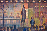 <a href="https://www.rawpixel.com/search/Georges%20Seurat?sort=curated&amp;type=all&amp;page=1">Georges Seurat</a>&#39;s Circus Sideshow (ca. 1887&ndash;1888). Original from The MET Museum. Digitally enhanced by rawpixel.