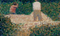 Two Stonebreakers (ca. 1881) by Georges Seurat. Original from Yale University Art Gallery. Digitally enhanced by rawpixel.