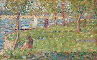 Study for "La Grande Jatte" (ca. 1884&ndash;1885) by Georges Seurat. Original from The National Gallery of Art. Digitally enhanced by rawpixel.