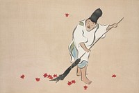 Raking from Momoyogusa&ndash;Flowers of a Hundred Generations (1909) by <a href="https://www.rawpixel.com/search/Kamisaka%20Sekka?sort=curated&amp;type=all&amp;page=1">Kamisaka Sekka</a>. Original from the The New York Public Library. Digitally enhanced by rawpixel.