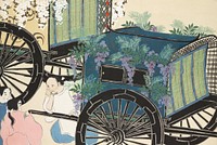 Wagon from Momoyogusa&ndash;Flowers of a Hundred Generations (1909) by <a href="https://www.rawpixel.com/search/Kamisaka%20Sekka?sort=curated&amp;type=all&amp;page=1">Kamisaka Sekka</a>. Original from the The New York Public Library. Digitally enhanced by rawpixel.