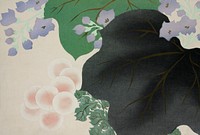 Flowers and leaves from Momoyogusa&ndash;Flowers of a Hundred Generations (1909) by <a href="https://www.rawpixel.com/search/Kamisaka%20Sekka?sort=curated&amp;type=all&amp;page=1">Kamisaka Sekka</a>. Original from the The New York Public Library. Digitally enhanced by rawpixel.