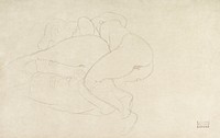 Two Women Friends Reclining (ca. 1905&ndash;1906) by <a href="https://www.rawpixel.com/search/gustav%20klimt?sort=curated&amp;type=all&amp;page=1">Gustav Klimt</a>. Original from The MET Museum. Digitally enhanced by rawpixel.