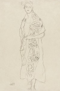 Portrait of a Woman (ca. 1910) by <a href="https://www.rawpixel.com/search/gustav%20klimt?sort=curated&amp;type=all&amp;page=1">Gustav Klimt</a>. Original from The National Gallery of Art. Digitally enhanced by rawpixel.