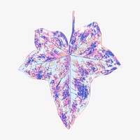 Purple leaf illustration, aesthetic nature graphic vector