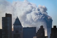 Smoke and debris in the air during the September 11 terrorist attack on the World Trade Center, New York City. Courtesy of the Prints and Photographs Division, Library of Congress. Digitally enhanced by rawpixel.