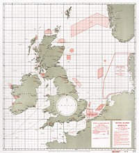 British Islands approximate positions of minefields (1918) by William Rea Furlong. Original from Library of Congress. Digitally enhanced by rawpixel.